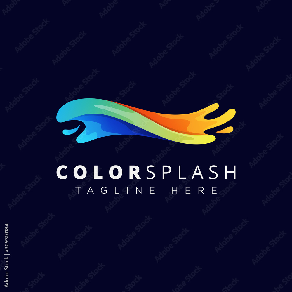 color splash logo design color splash logo design