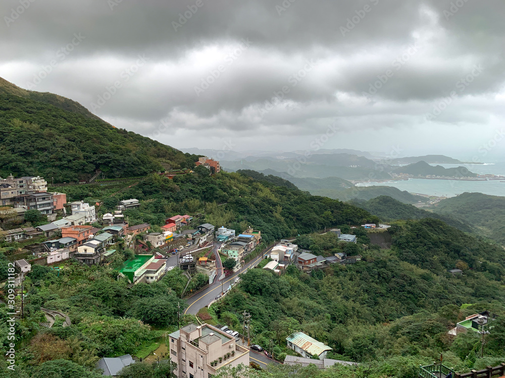 cityscape view of Jiufen village, New Taipei City, Taiwan