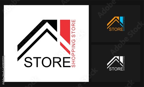 shopping store concept design logo