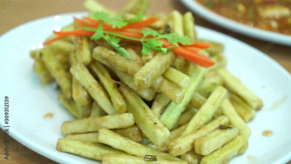 French Fries Eggplant with Sauce like French Fries French Fries Eggplant with Sauce like French Fries