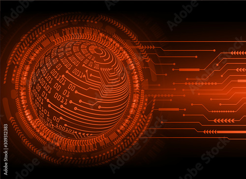 world cyber circuit future technology concept background