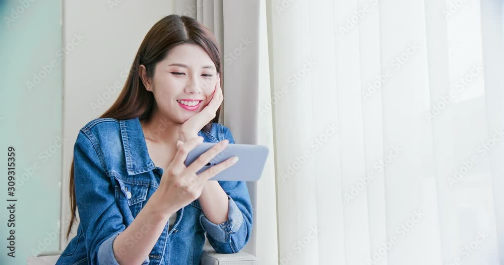 Asian young girl use smartphone Asian young girl use smartphone