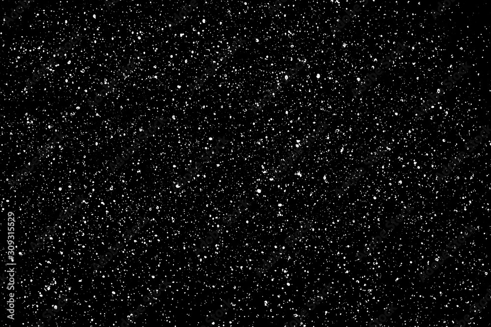 Chaotic white star bokeh on a isolated black background. falling blurry bokeh snow overlay, starry sky. white spots on black background, white drops and spots. abstraction. Chaotic white star bokeh on a isolated black background. falling blurry bokeh snow overlay, starry sky. white spots on black background, white drops and spots. abstraction.