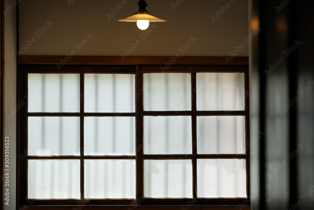 Electric light of the room with the window Electric light of the room with the window