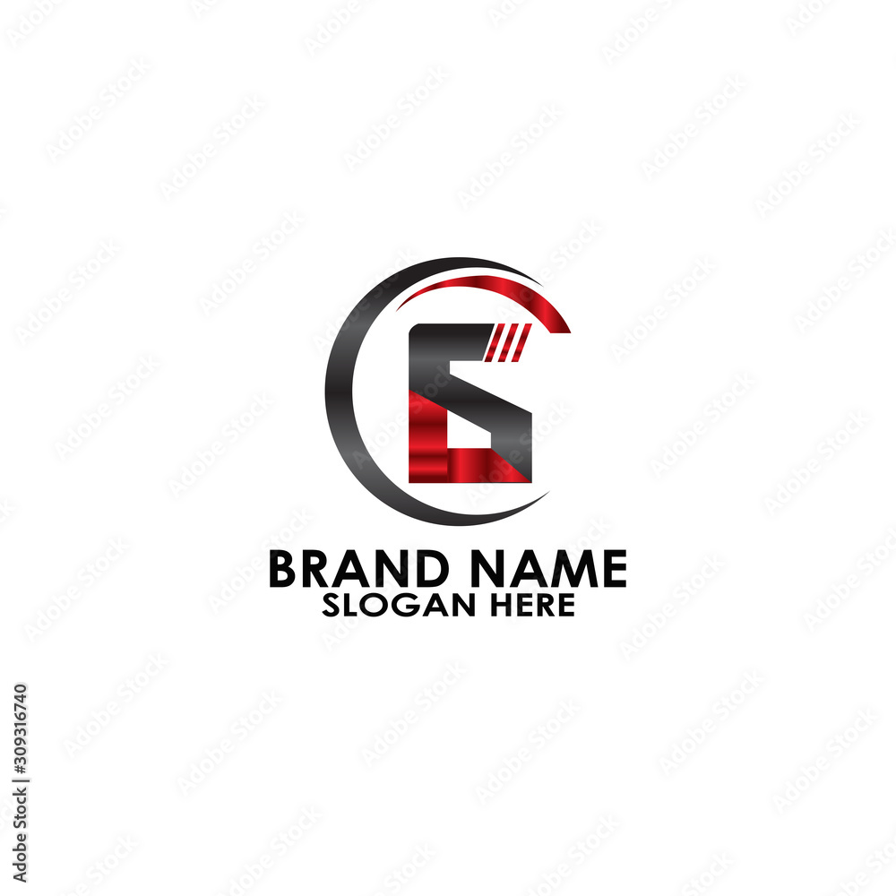 logo number 6 modern metal vector design logo number 6 modern metal vector design