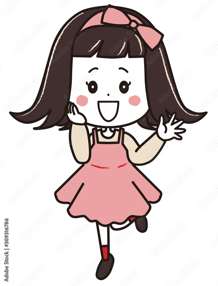 片足を上げた女の子 ポーズ イラスト Stock Vector Adobe Stock