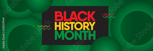 Black History Month vector template. Design for banner, greeting cards or print.