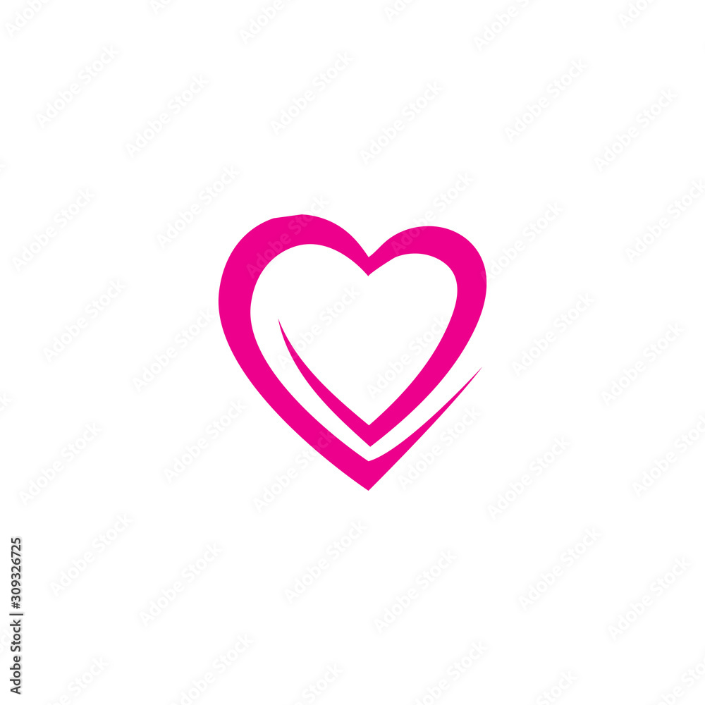 HEART LOGO VECTOR ILUSTRATION TEMPLATE. HEART LOGO VECTOR ILUSTRATION TEMPLATE.