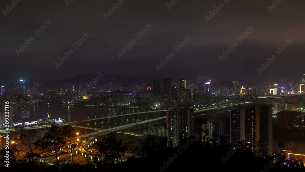 Macao-Zhuhai border on Portas do Cerco in China timelapse Macao-Zhuhai border on Portas do Cerco in China timelapse