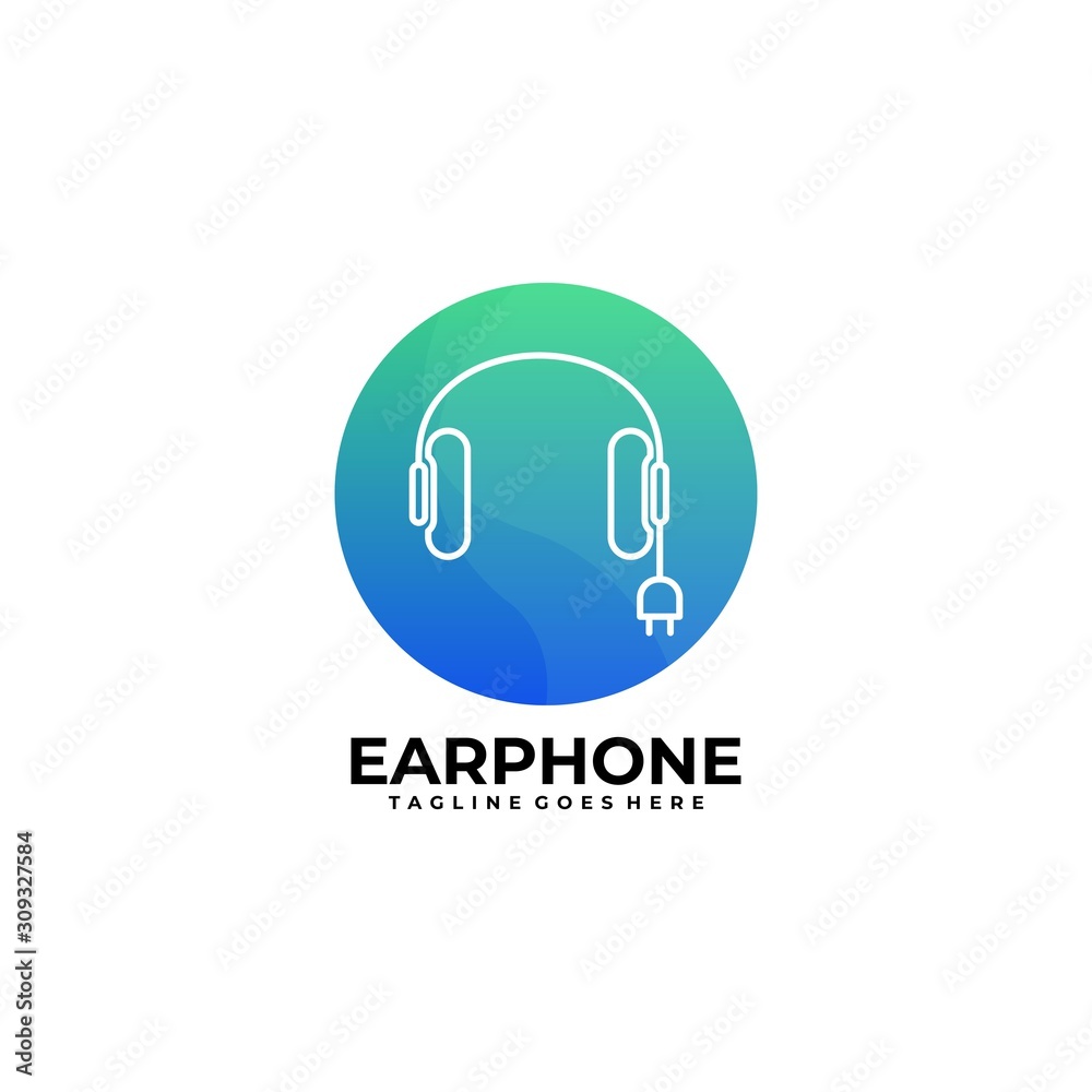 Earphone Illustration Vector Template Earphone Illustration Vector Template