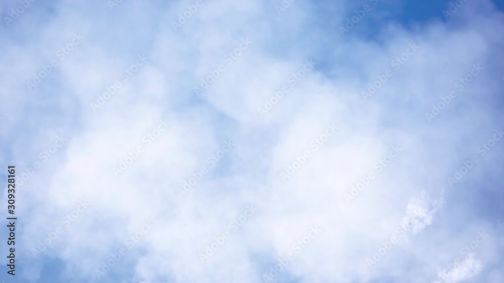 Colorful fluffy clouds with blue sky background. (4K UHD, computer digitally generated animation.) Colorful fluffy clouds with blue sky background. (4K UHD, computer digitally generated animation.)