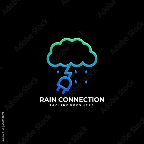 Cloud Connection Illustration Vector Template