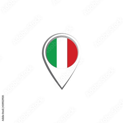 Icon pin illustration, map marker with a stylish Italy country flag in a circle Free Download Icon pin illustration, map marker with a stylish Italy country flag in a circle - GFXLoad