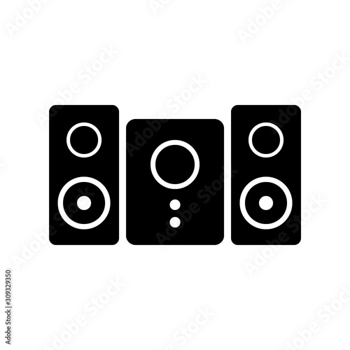 Stereo speaker system icon.