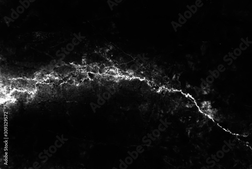 Marble black cracked white texture abstract nature veins lightning dark background