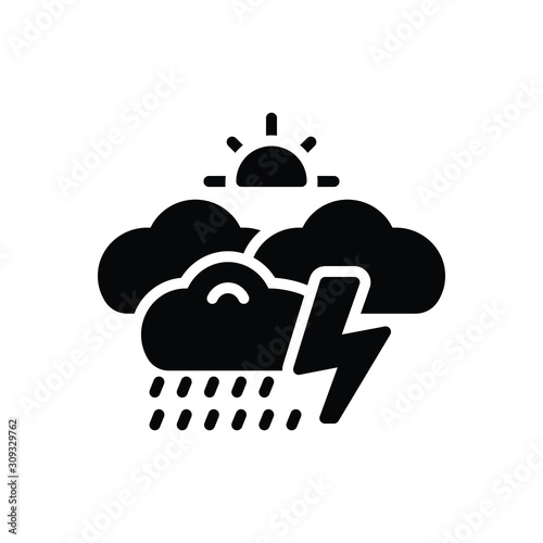Black solid icon for whether 