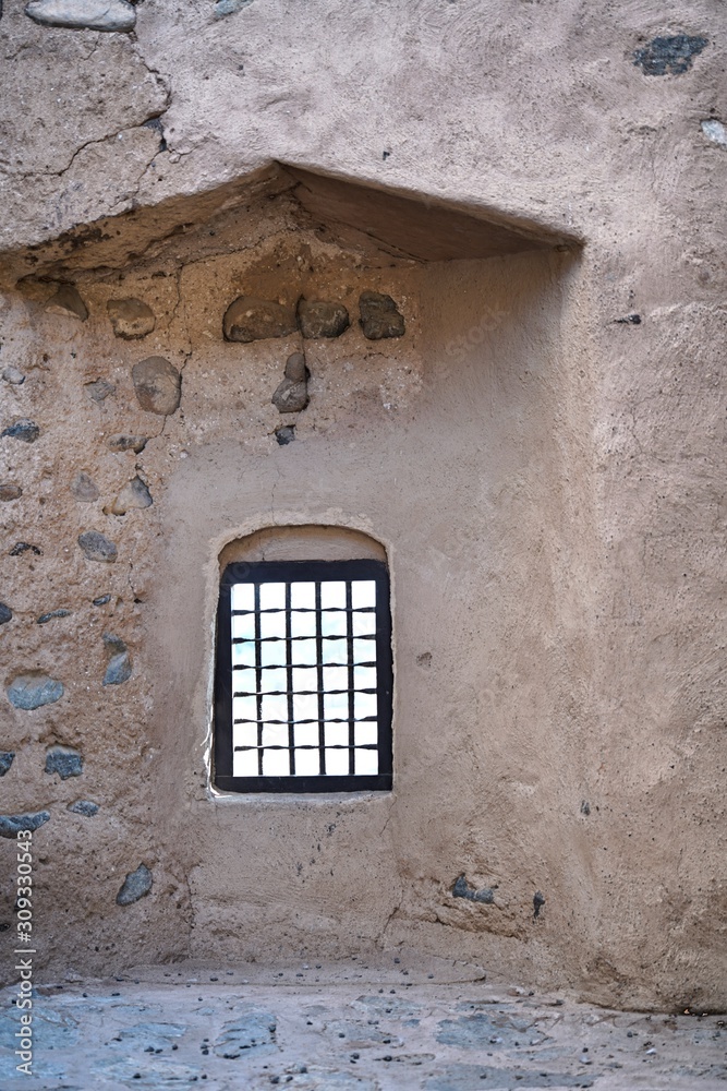 old window in stone wall old window in stone wall