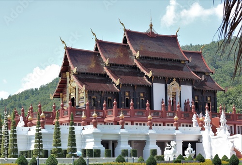 The temple at Royal park Rajapruek Chiang Mai Thailand photo