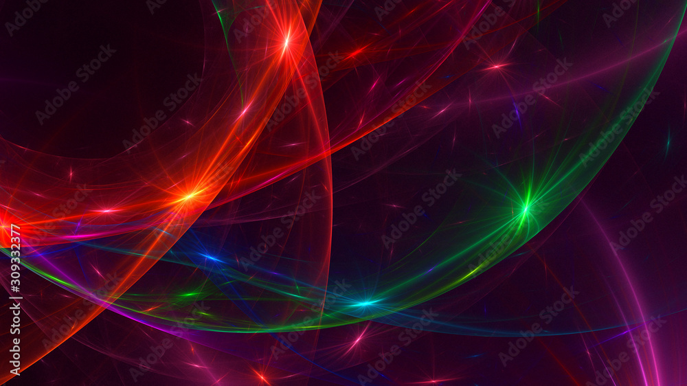3D rendering abstract red fractal light background 3D rendering abstract red fractal light background