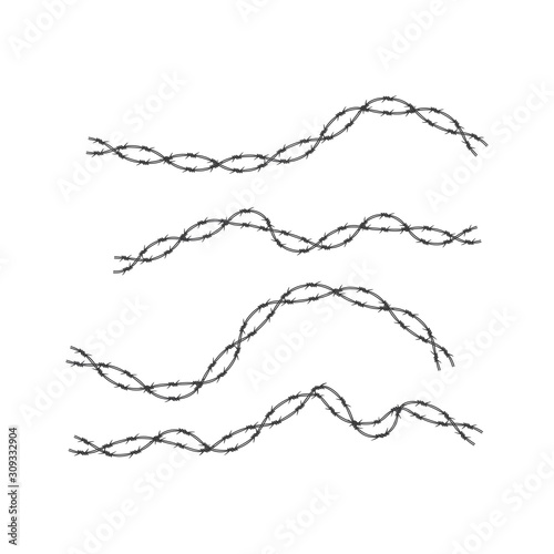 Barbed wire illustration vector