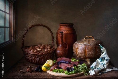 Still life in the old kitchen
