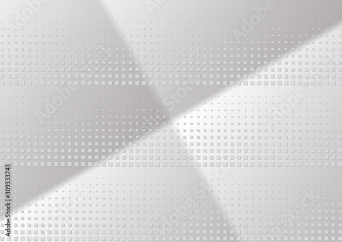 Abstract halftone dotted background. Transparency grunge rectangle pattern, square, shadow.  Gray modern optical pop art texture for posters, site, business card, cover, label mock-up, vintage sticker