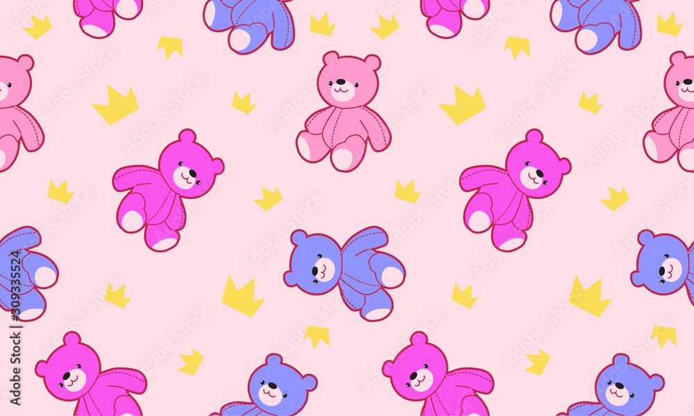 cute toys kids bear pattern seamless cute toys kids bear pattern seamless