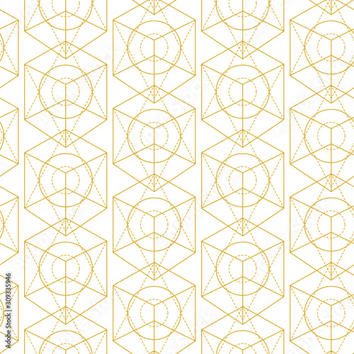 Vector sacred geometry seamless pattern