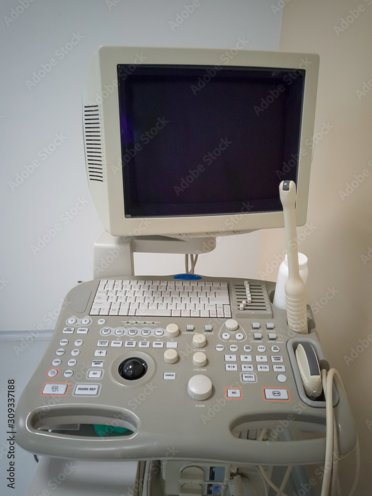 Ultrasound Machine. Pediatric Adult Cardiology Hospital Equipment