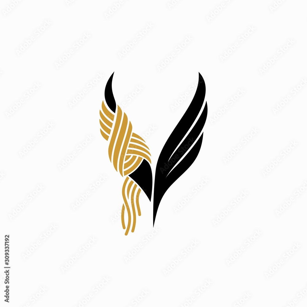 Wing logo that formed letter V