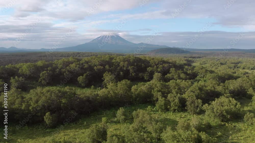 beautiful view of morning volcanoes beautiful view of morning volcanoes