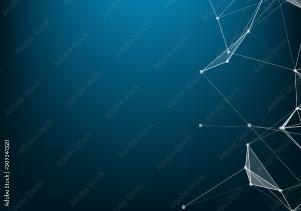 Abstract Polygonal Space Background with Connecting Dots and Lines. Abstract Polygonal Space Background with Connecting Dots and Lines.