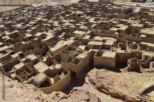 The Old Town of Al Ula, Saudi Arabia, Houses in the old Town were built around a high eminence away from valleys and floods. It built out of mud brick photo