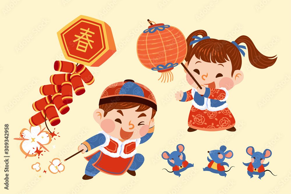 Children lighting up firecrackers