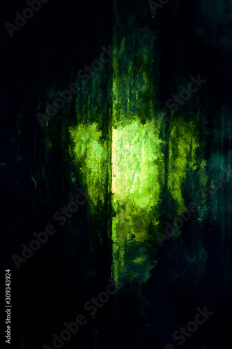 Abstract illustration of a green leaf