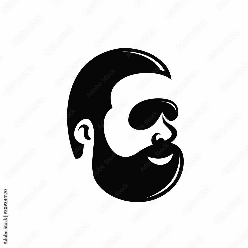 Fototapeta premium Fat Bearded Man Wearing Sunglasses
