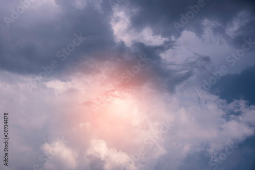 blue sky Sunset with clouds background