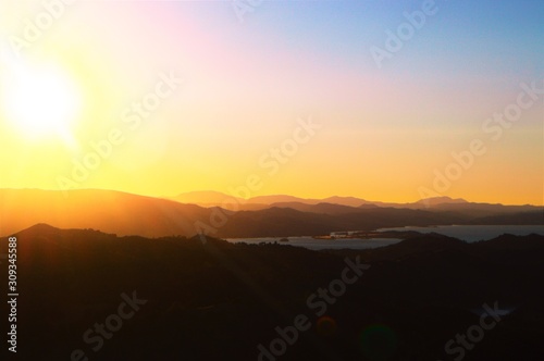 Sunset in the Napa County Mountains photo