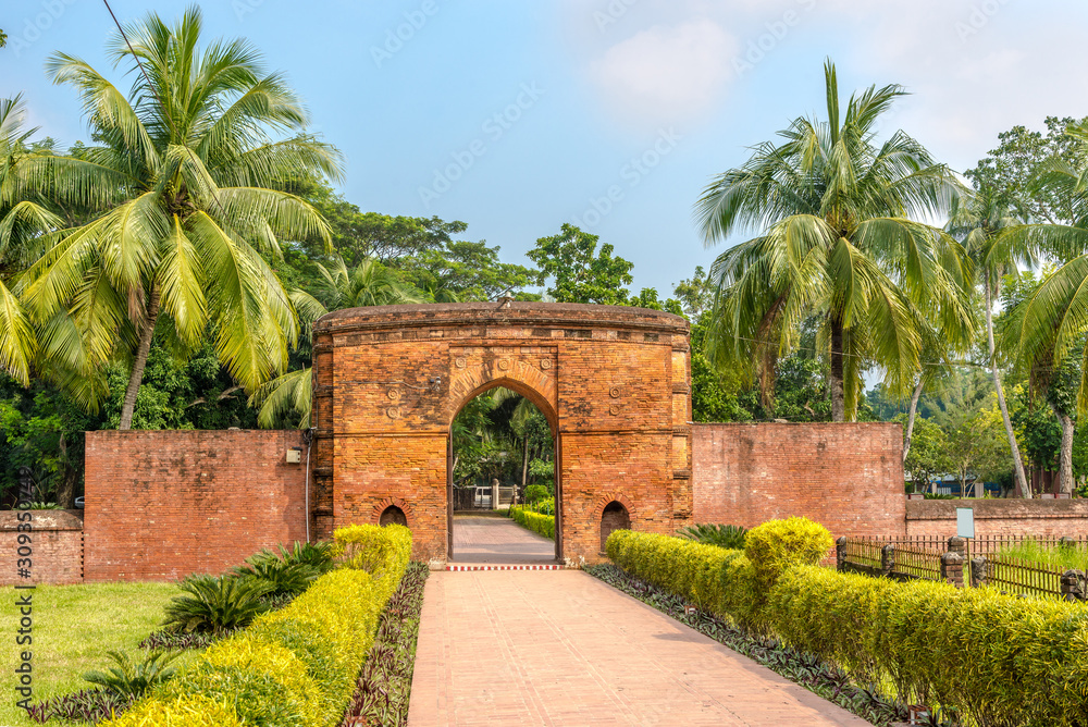 View at the entrance to Sixty Dome Mosque in Bagerhat - Bangladesh