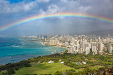 Regenbogen über Waikiki, Honolulu, Oahu.Hawaii