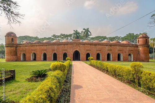 View at the Sixty Dome Mosque in Bagerhat - Bangladesh photo