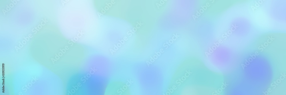 blurred horizontal background with light blue, lavender and pale turquoise colors and space for text