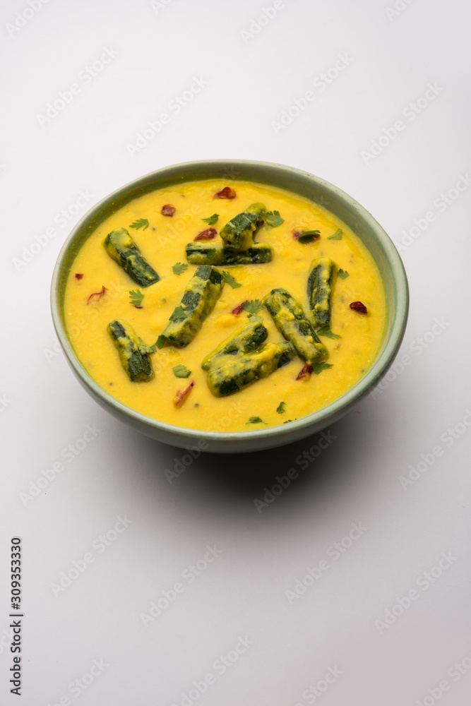 ladies finger or bhindi curry / okra masala gravy. selective focus ladies finger or bhindi curry / okra masala gravy. selective focus