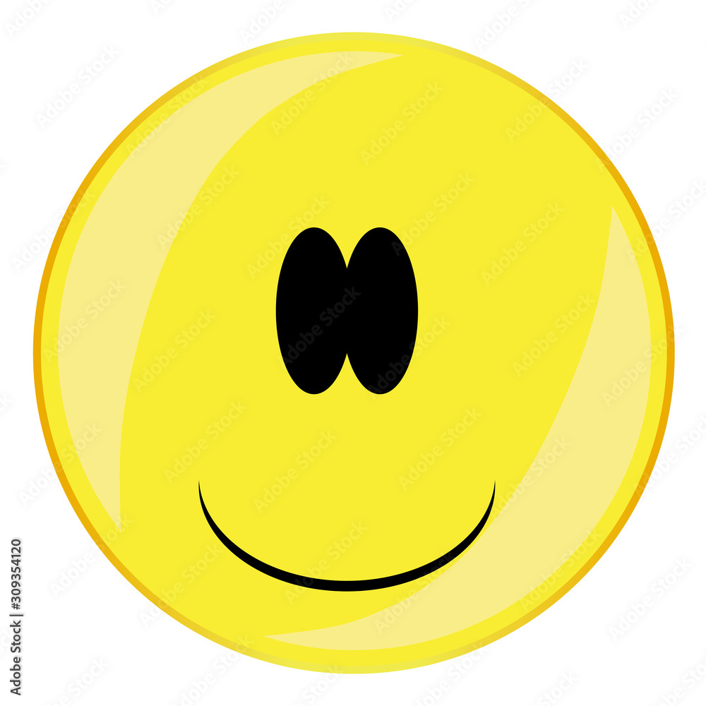 Fototapeta premium Stupid Smiley Face Button Isolated