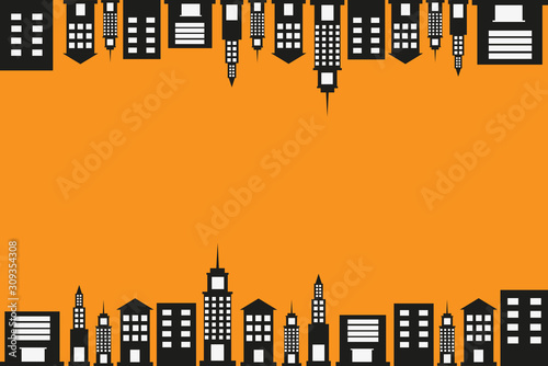 upside down city background, parallel world.