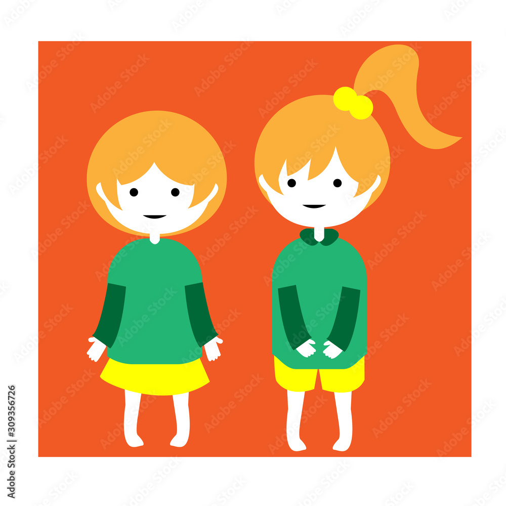 女の子二人イラスト 女の子二人イラスト