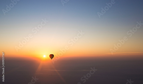 Photography morning with balloons at dawn
