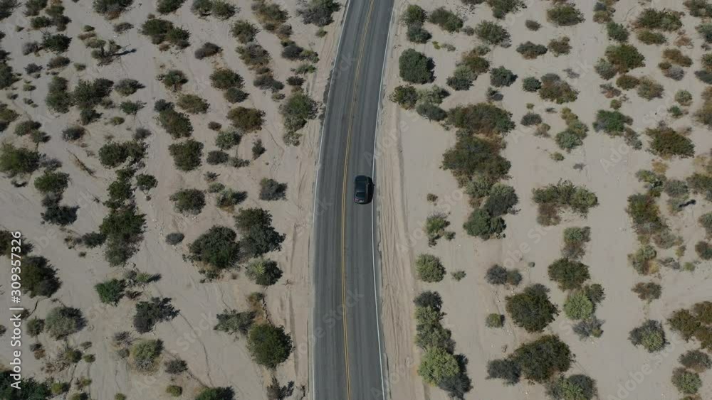 Car on road desert - LUT Footage