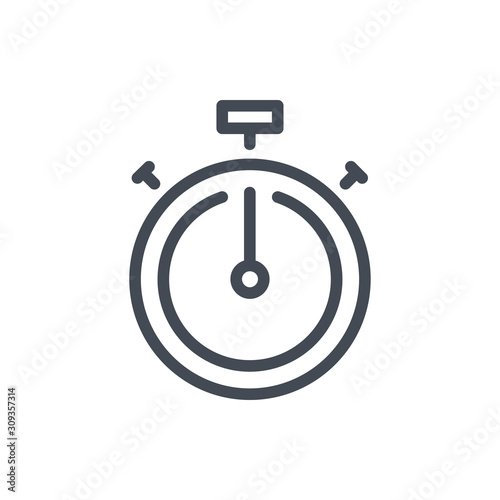 Free Download Stopwatch line icon. Timer vector outline sign. - GFXLoad