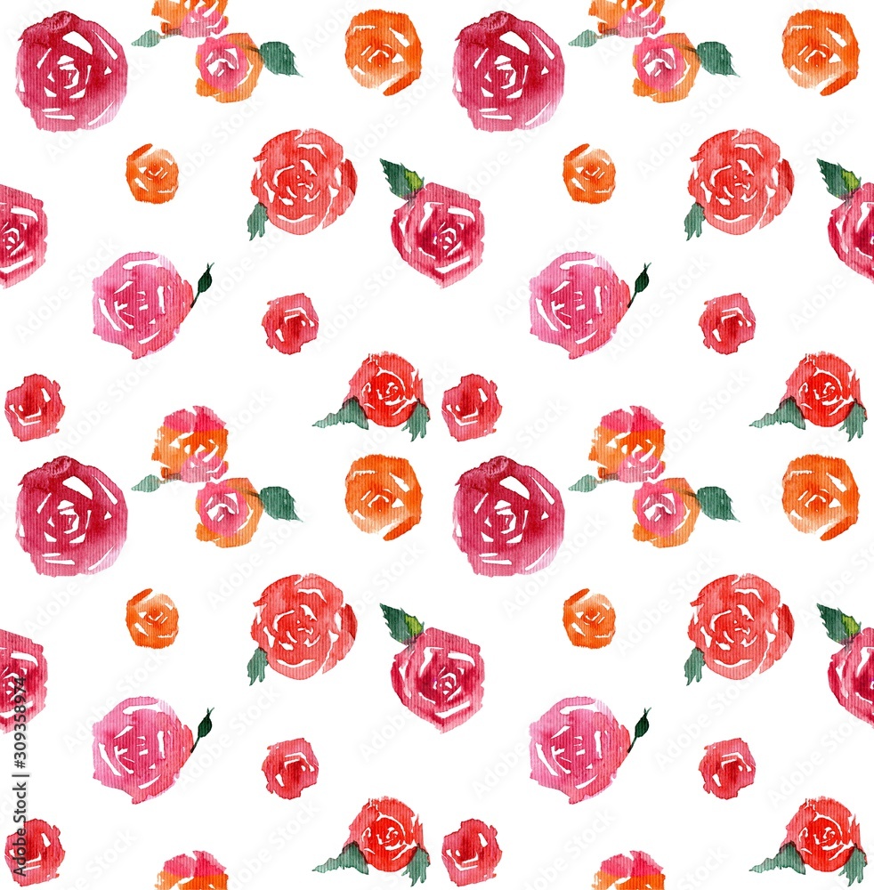 Seamless background of pink roses on a white. Seamless background of pink roses on a white.